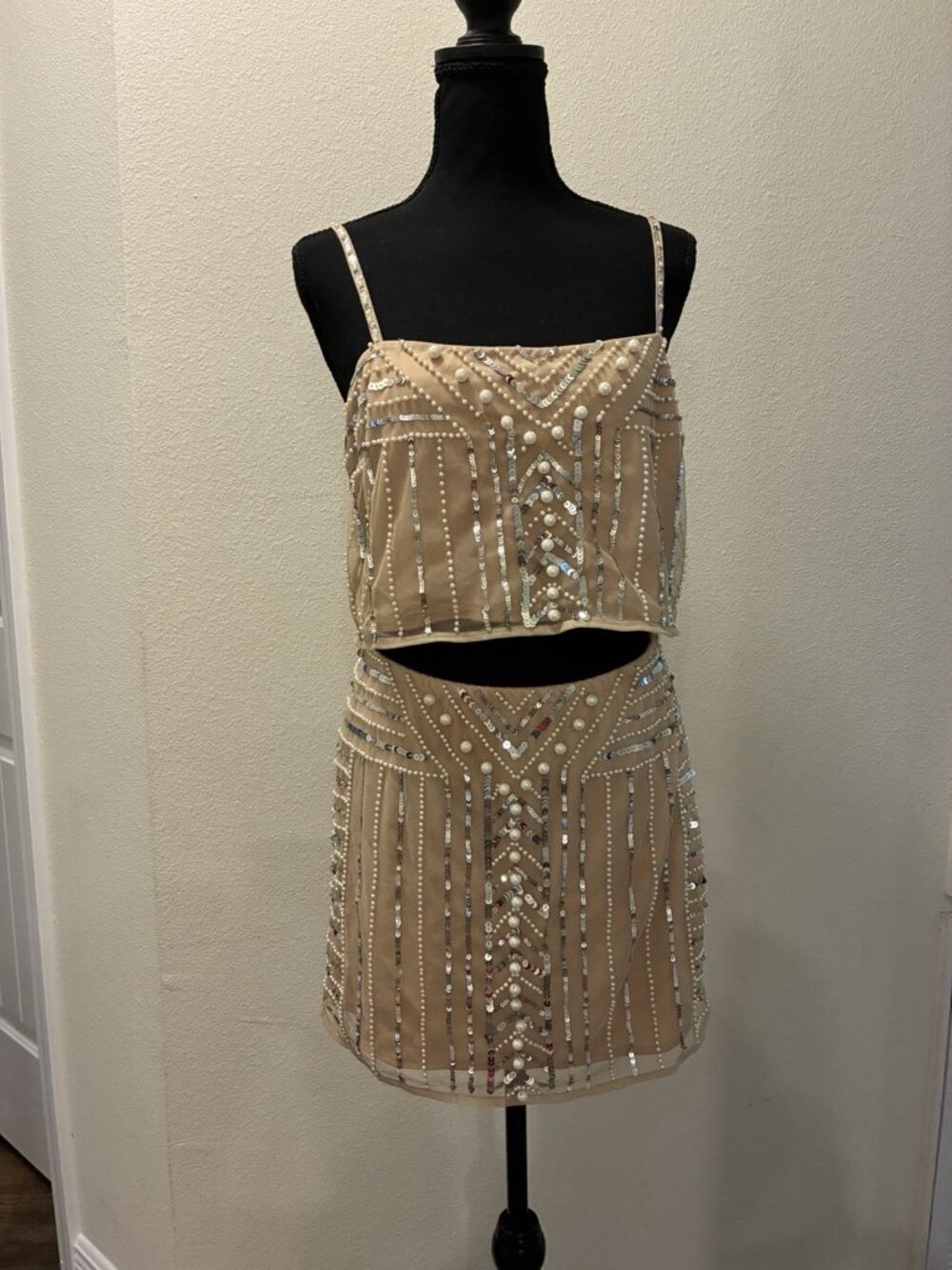 Show Me Your Mumu Pearly Top And Skirt Size Medium